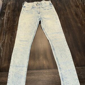 🟤 HOLLISTER ACID WASH HIGH-WAIST SKINNY JEANS SIZE TEEN JUNIORS 3R